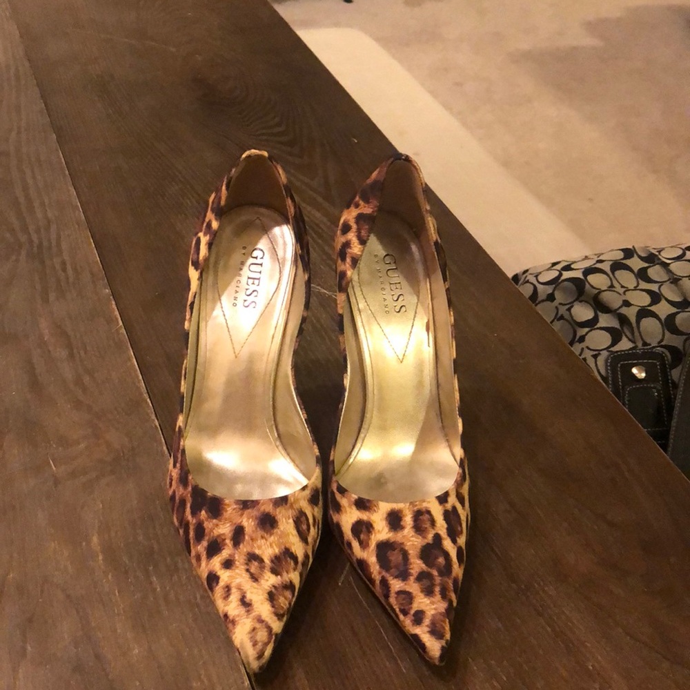 Guess leopard high heels